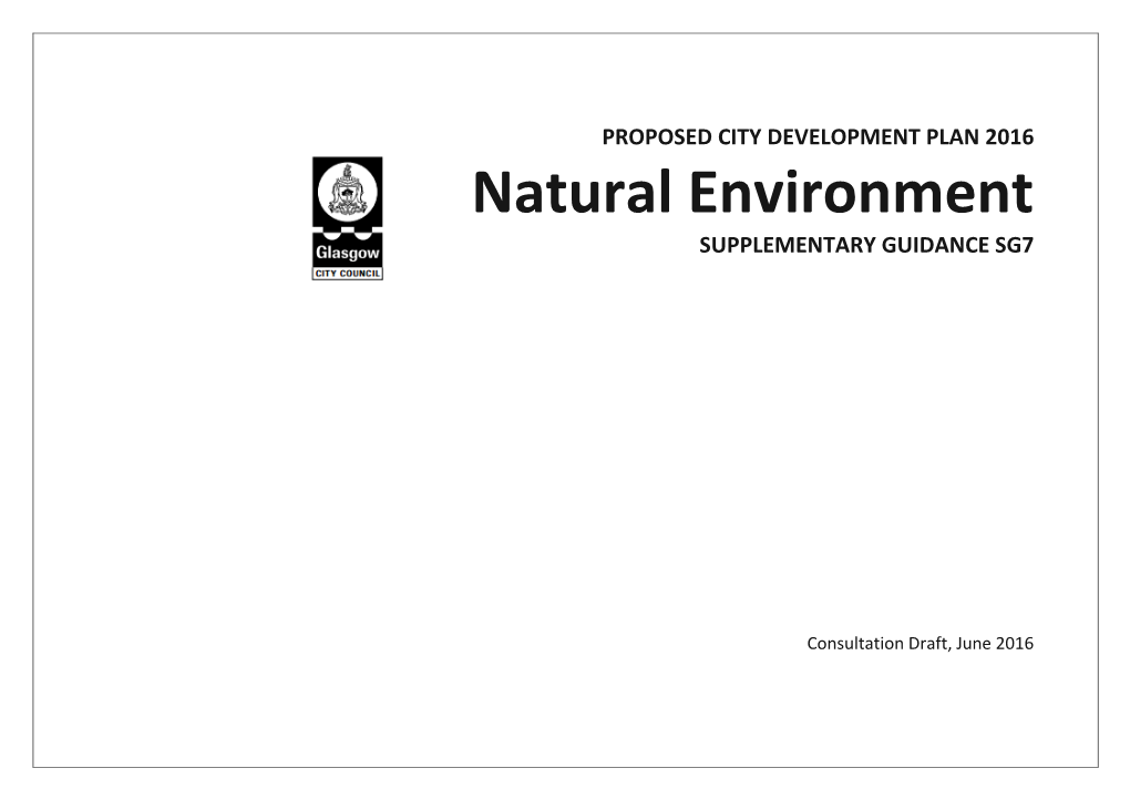 Natural Environment SUPPLEMENTARY GUIDANCE SG7