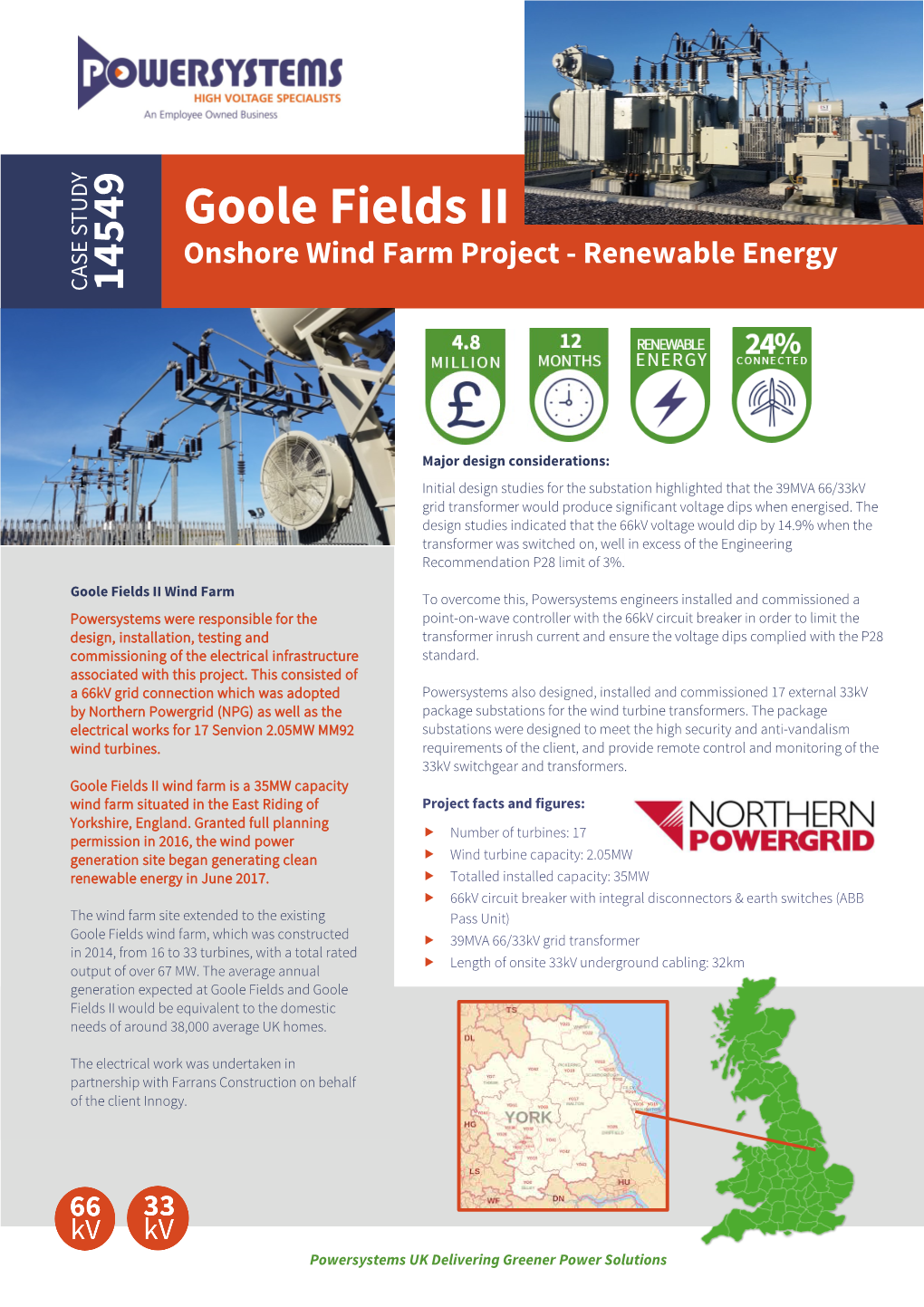 Goole Fields II Onshore Wind Farm Project