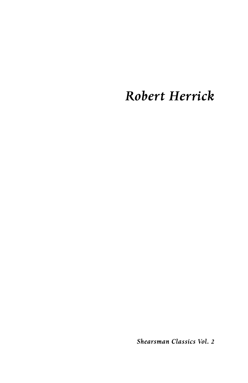 Robert Herrick