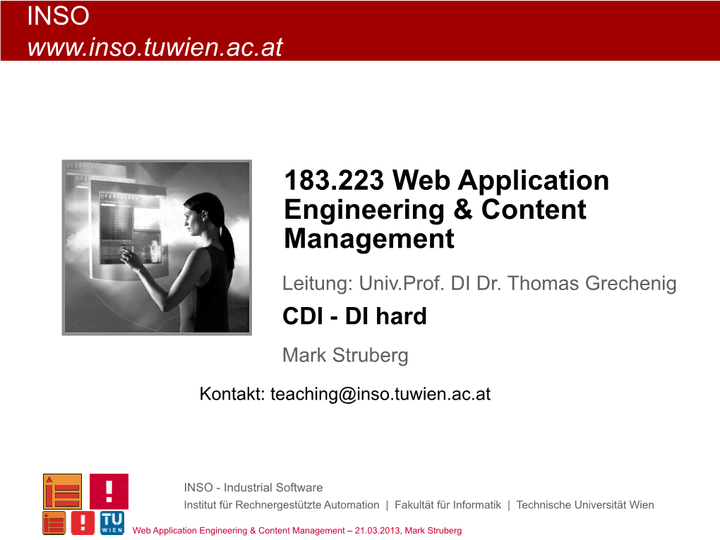 183.223 Web Application Engineering & Content Management