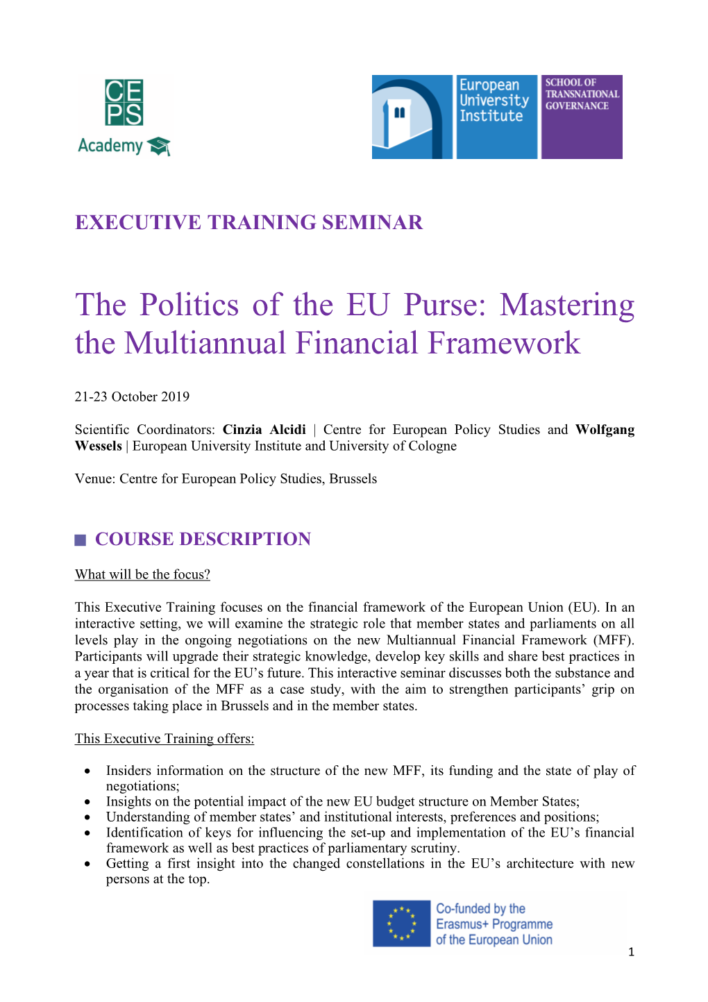 The Politics of the EU Purse: Mastering the Multiannual Financial Framework