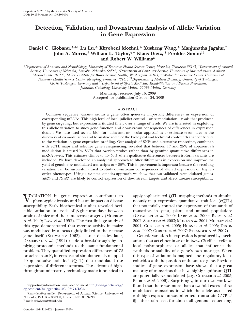 Detection, Validation, and Downstream Analysis of Allelic Variation in Gene Expression