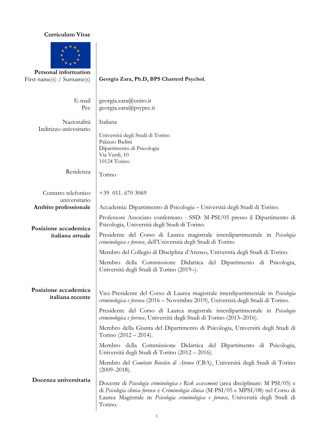 Europass Curriculum Vitae