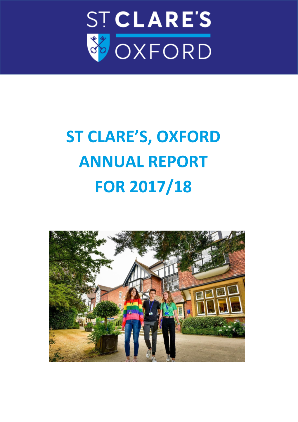 St Clare's, Oxford Annual Report for 2017/18