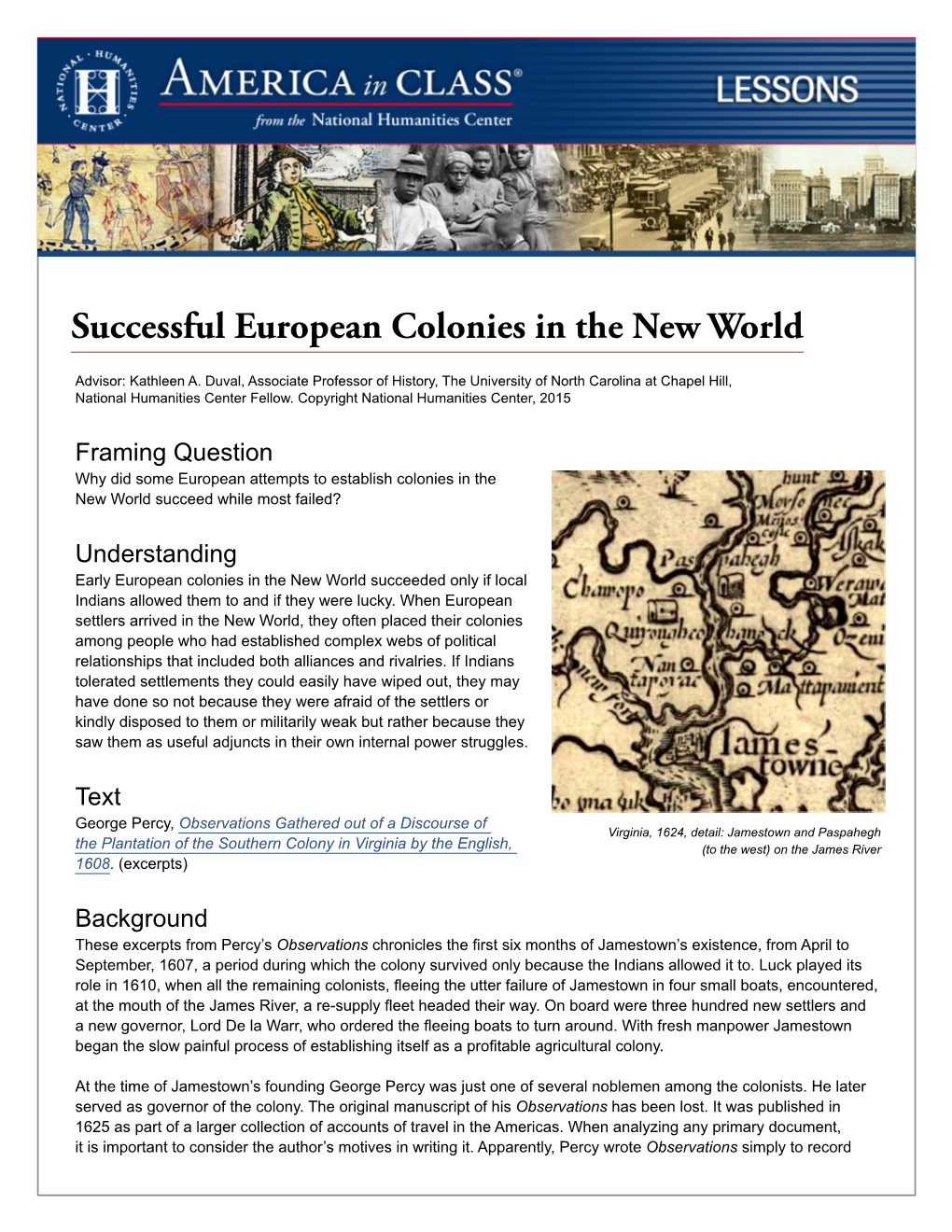 Successful European Colonies in the New World