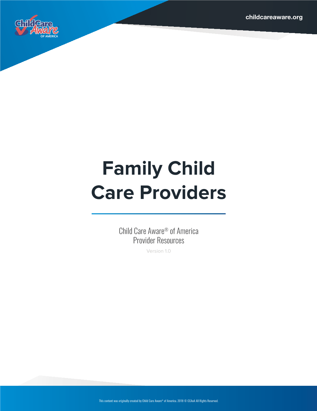 Family Child Care Provider Resources E-Book