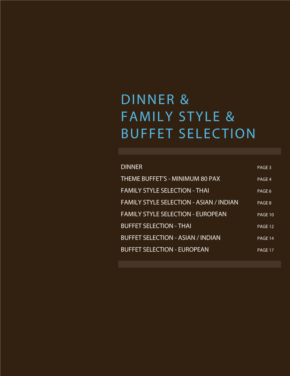 5.Set Dinner and Family Style and Buffet Selection 100512