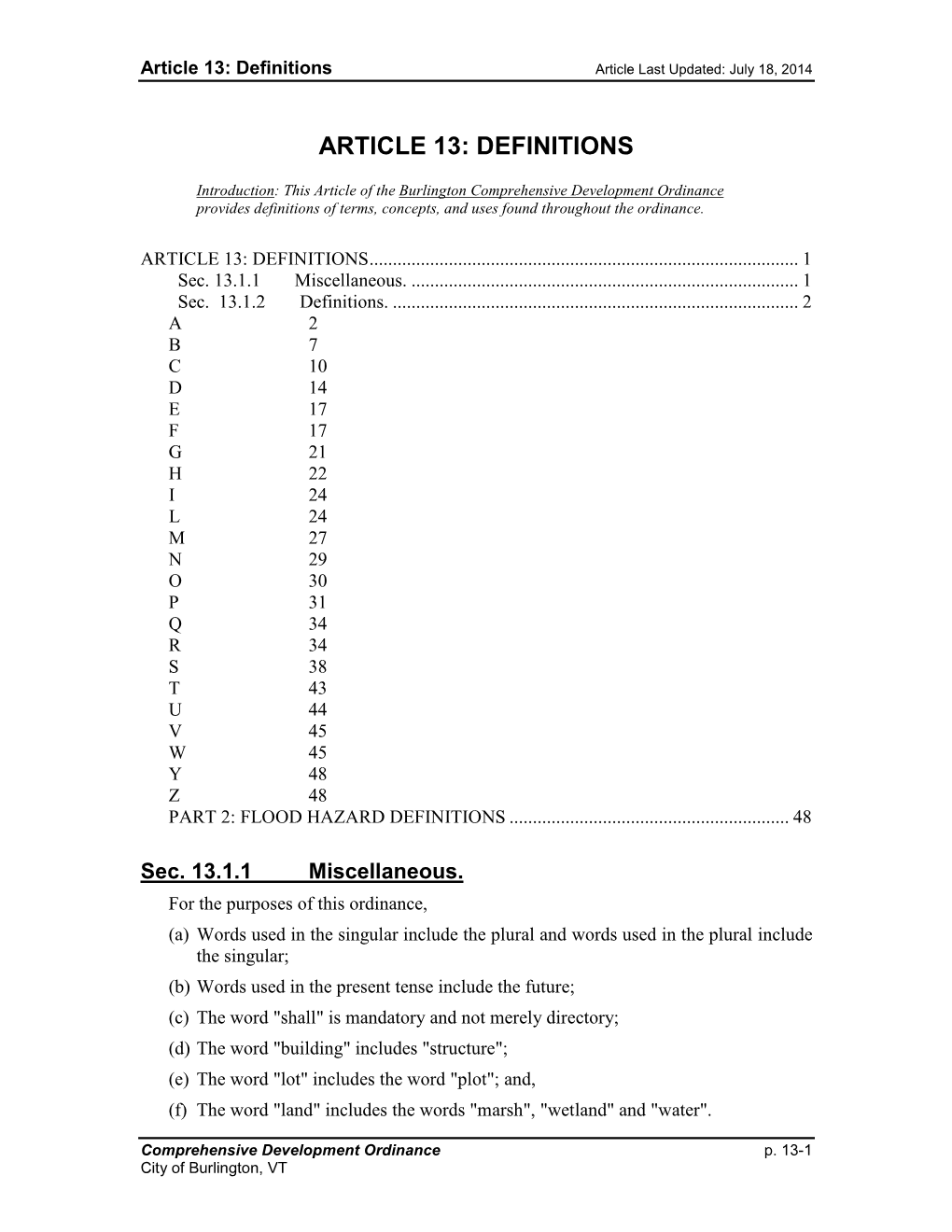 Article 13: Definitions Article Last Updated: July 18, 2014