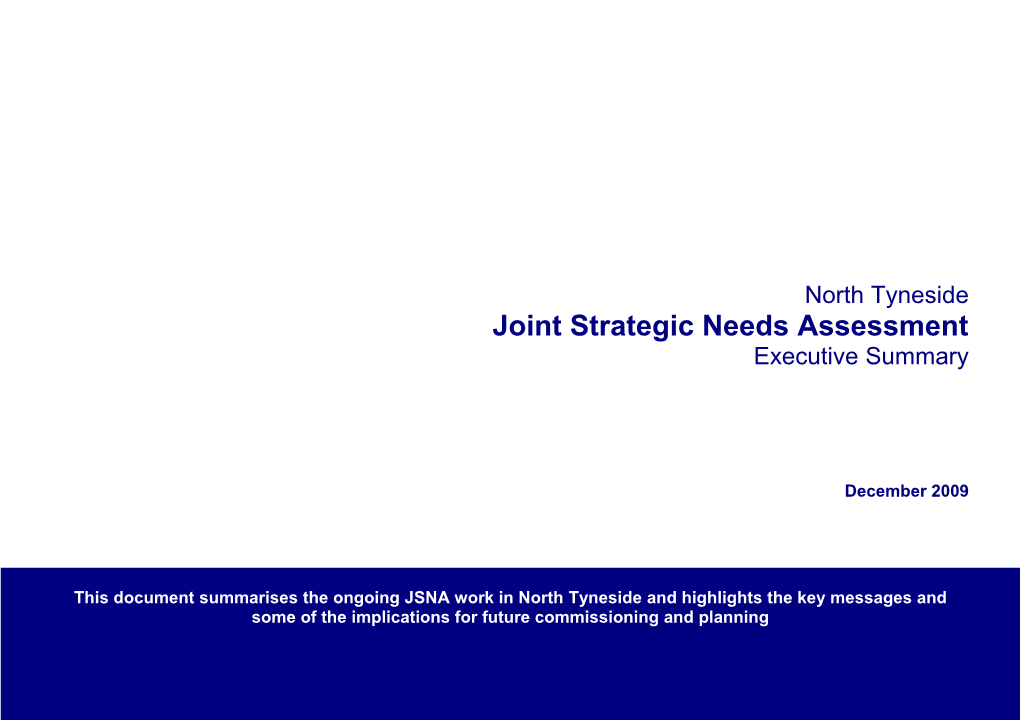 Joint Strategic Needs Assessment