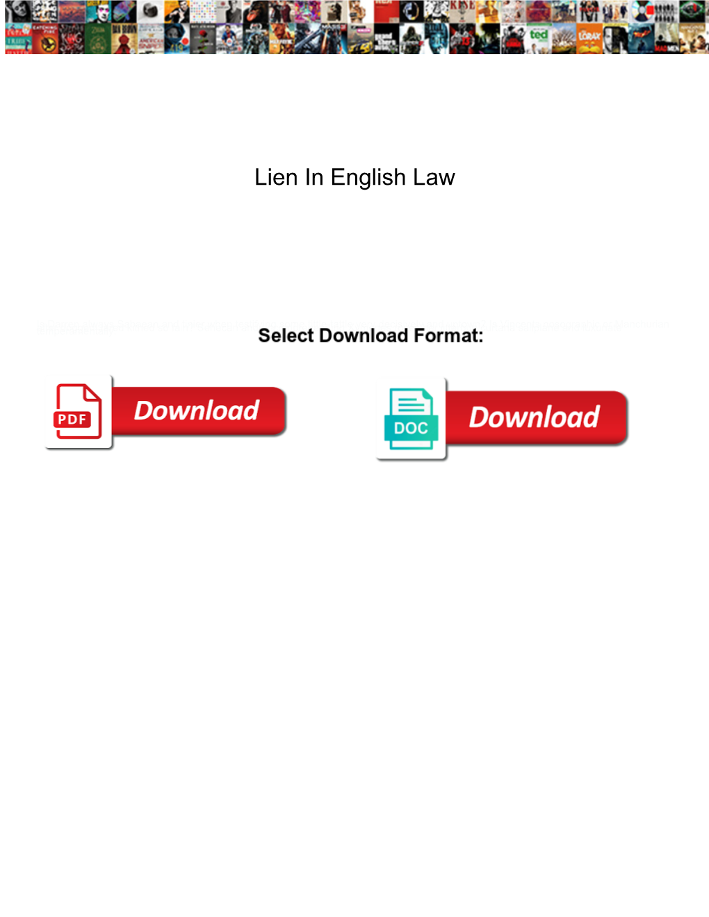 Lien in English Law