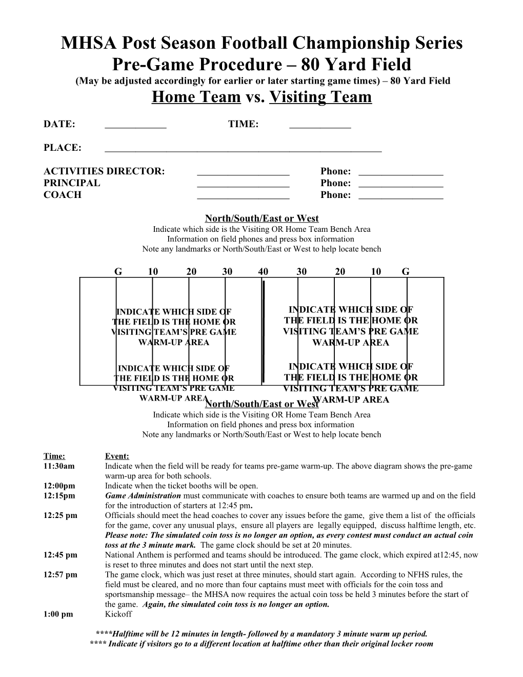 2007 Football Game Information