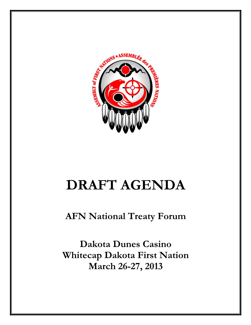 Draft Agenda