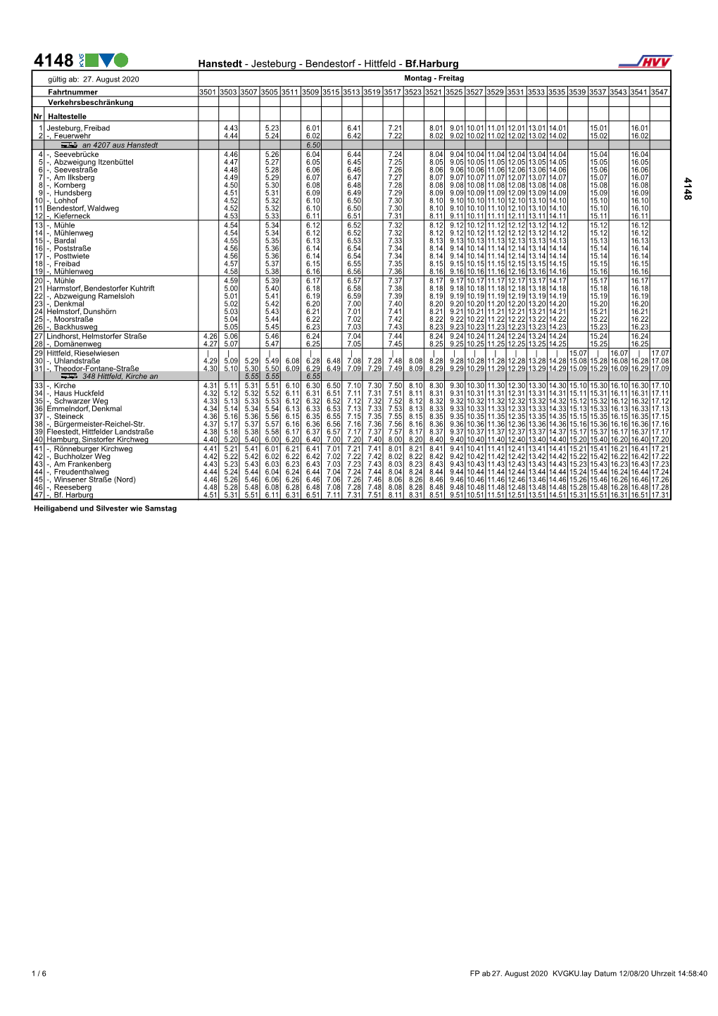 Hanstedt - Jesteburg - Bendestorf - Hittfeld - Bf.Harburg Gültig Ab: 27