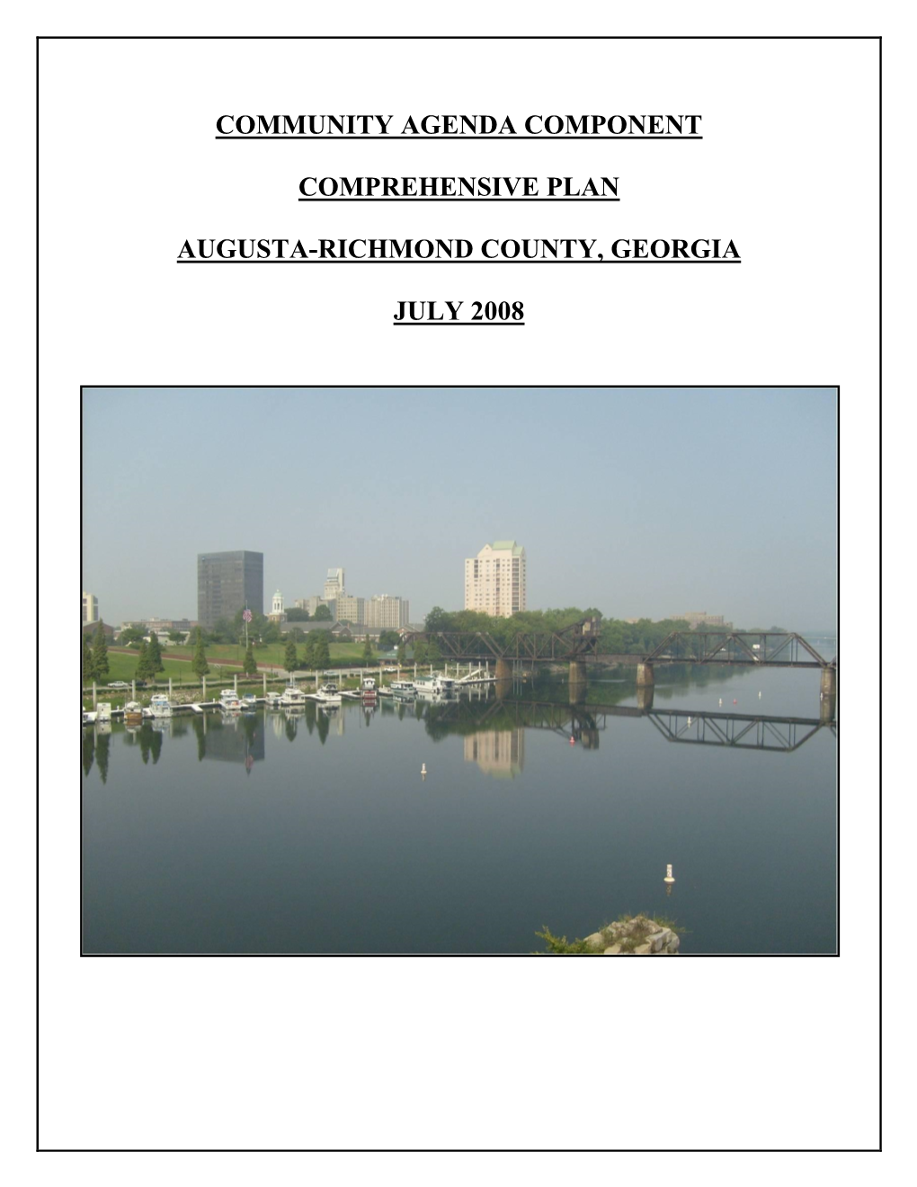 Comprehensive Plan Community Agenda