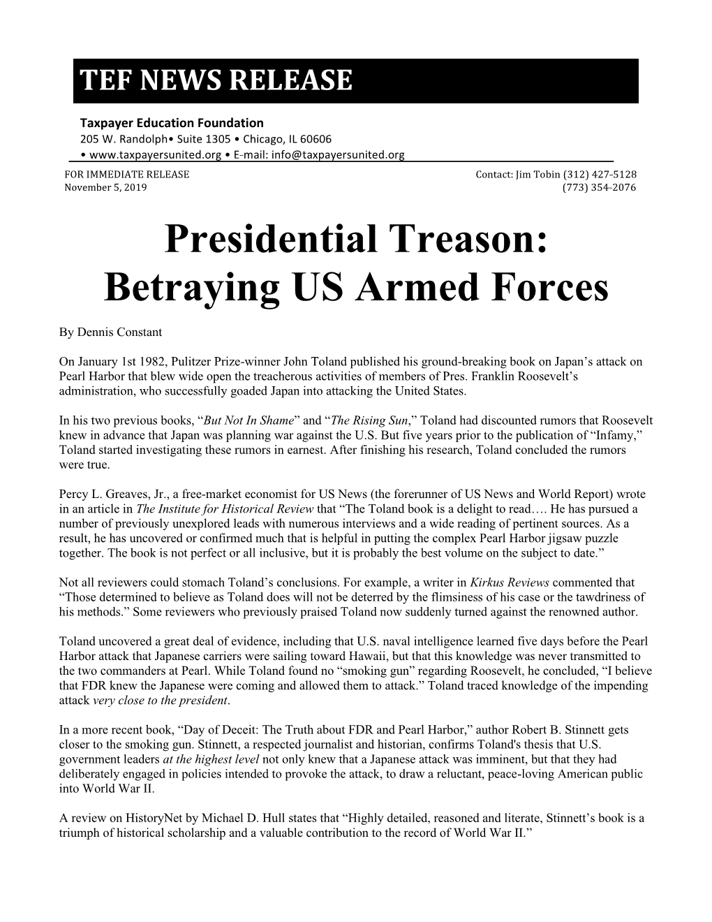 Presidential Treason
