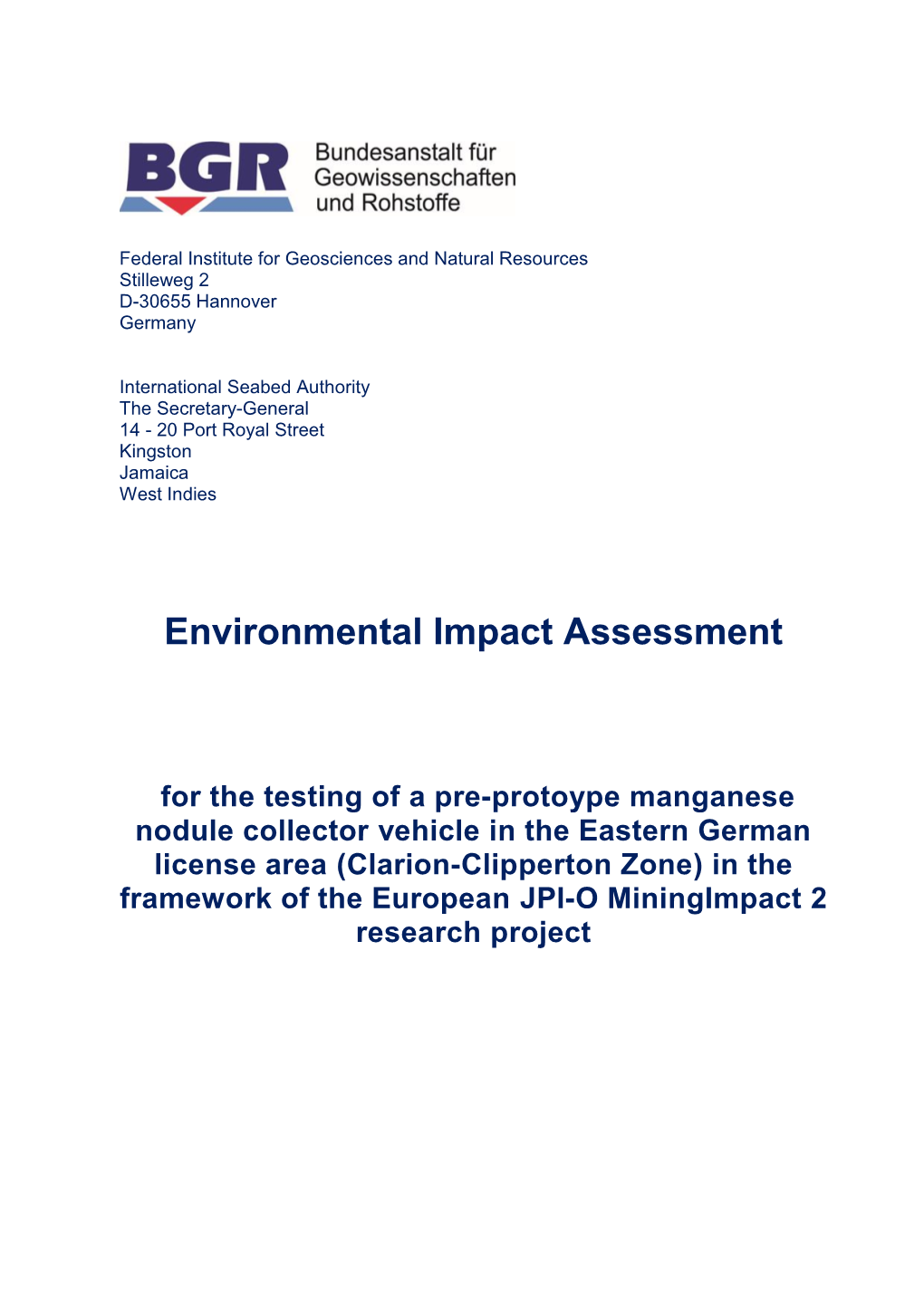 Environmental Impact Assessment