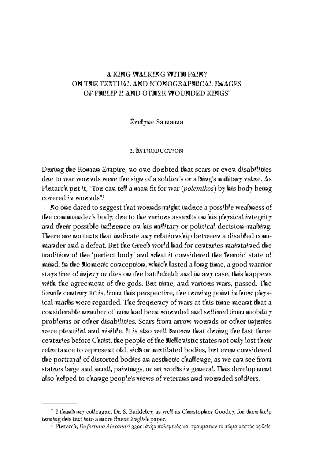 A King Walking with Pain? on the Textual and Iconographical Images of Philip Ii and Other Wounded Kings*