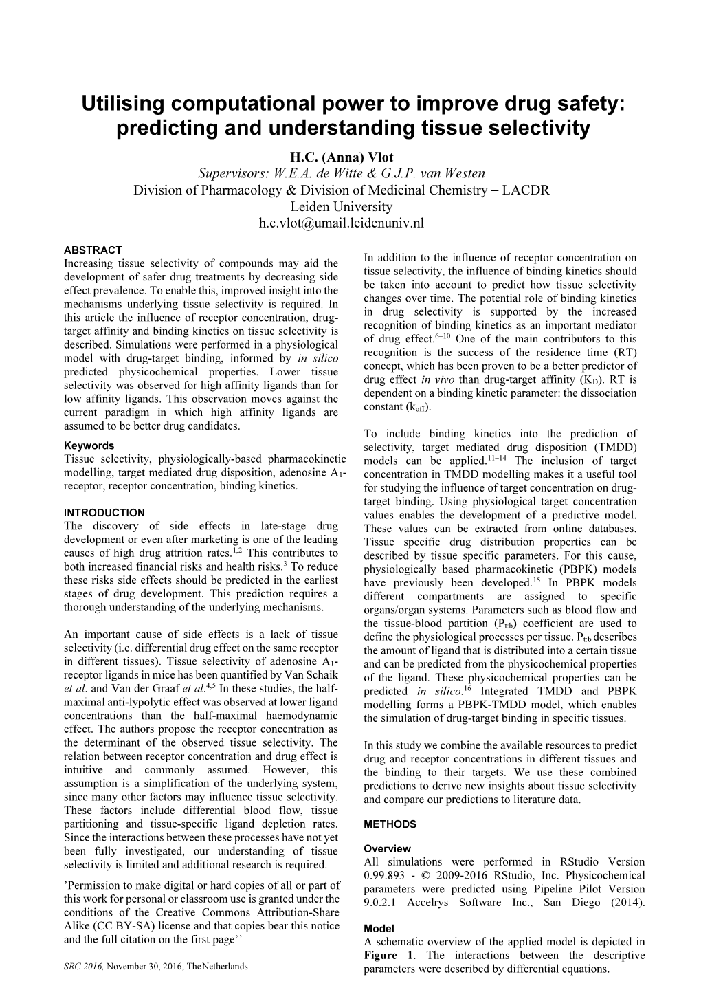 Predicting and Understanding Tissue Selectivity