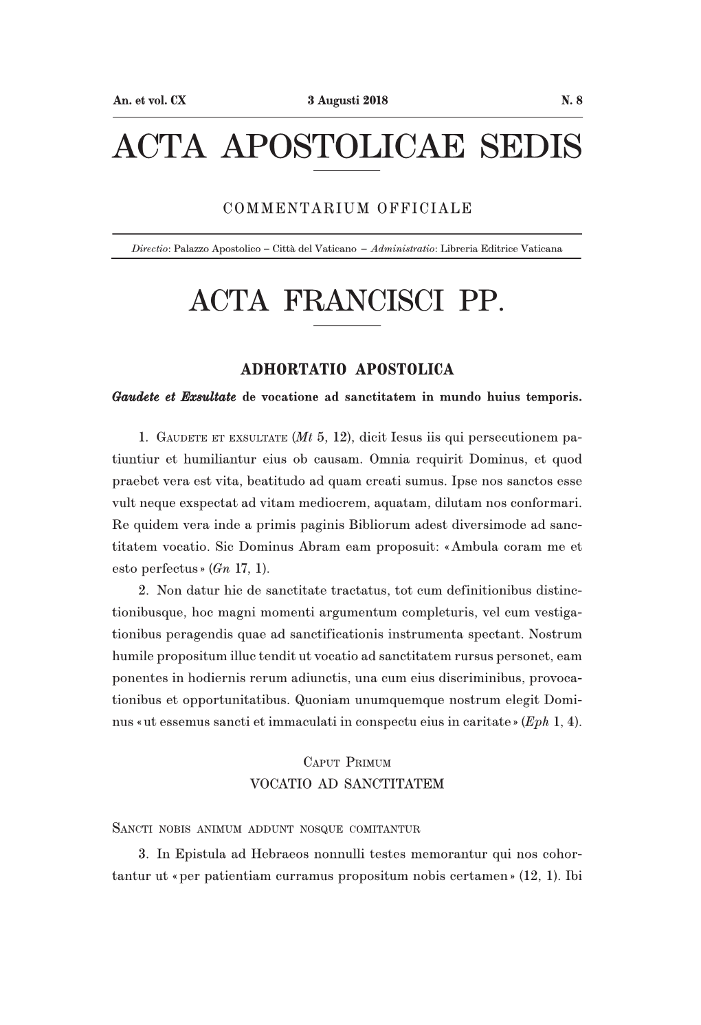 Acta Apostolicae Sedis