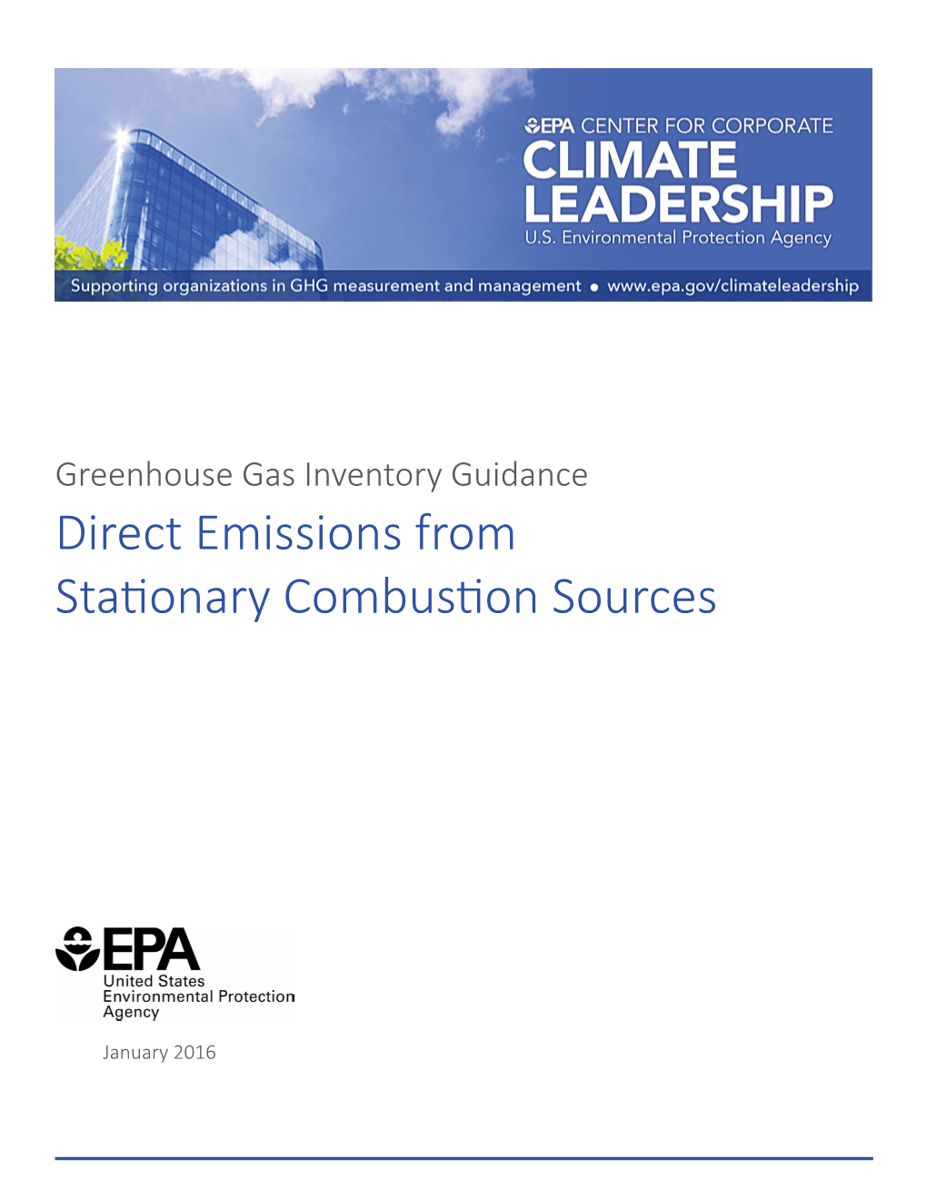 Direct Emissions from Stationary Combustion Sources