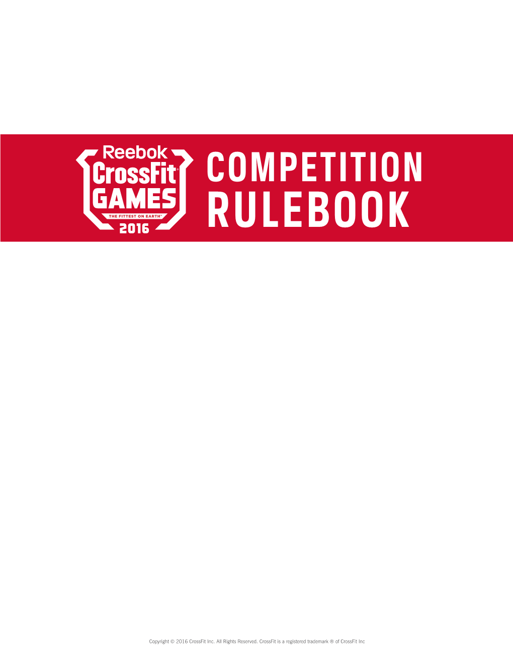 Crossfit Games Rulebook