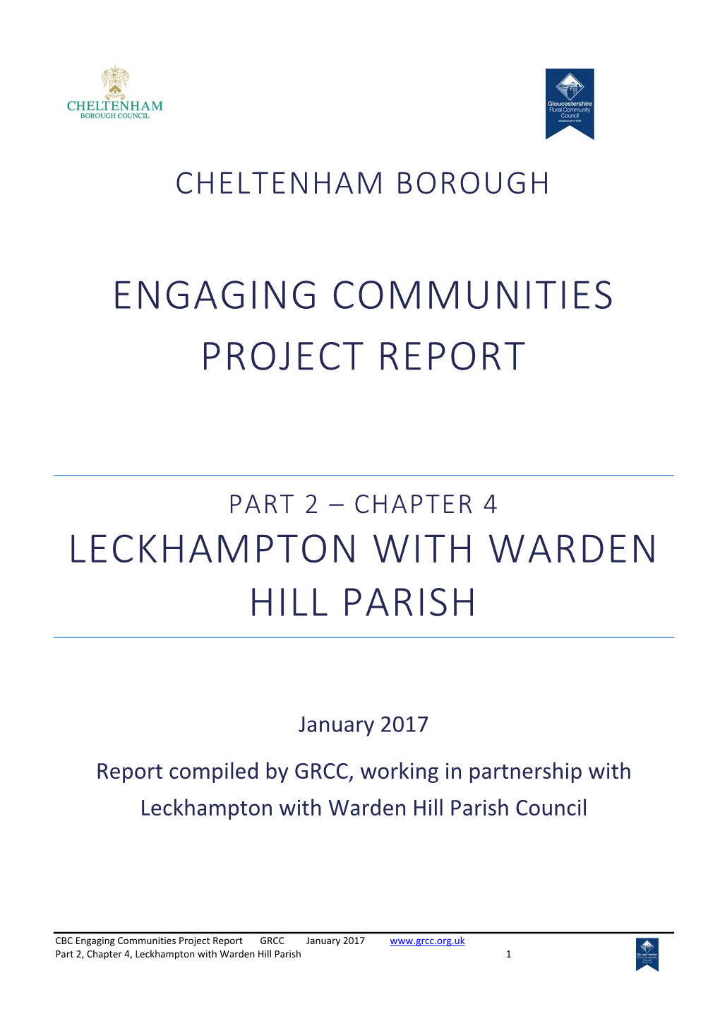 Engaging Communities Project Report Leckhampton