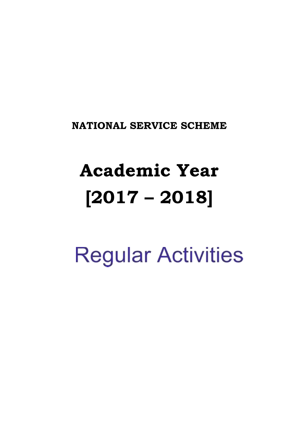 NSS Activities 2017-2018