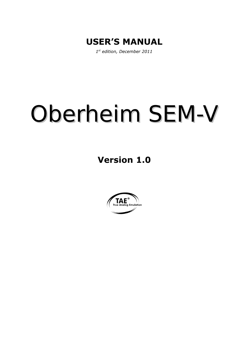 Oberheim SEM-VSEM-V