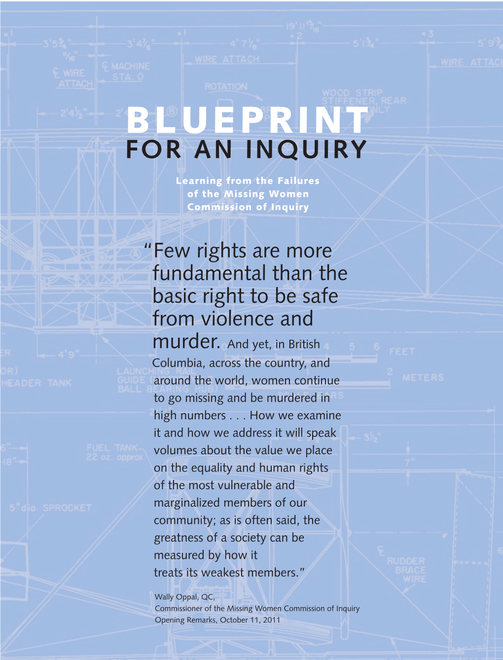 Blueprint for an Inquiry