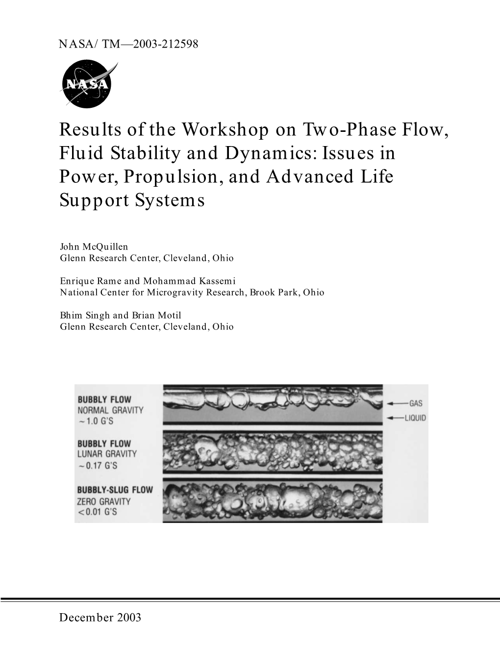 Two Phase Flow in Power and Propulsion Workshop