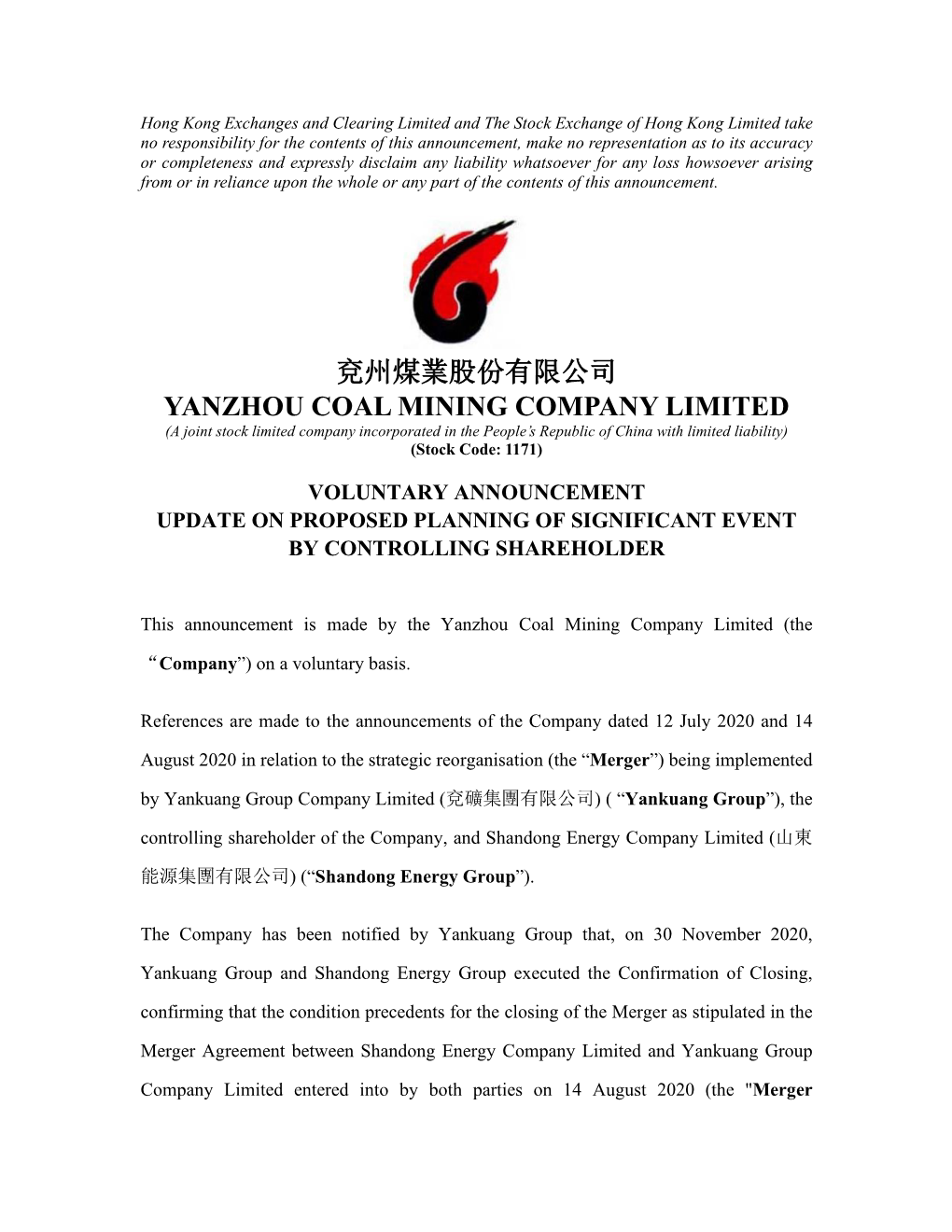 兗州煤業股份有限公司 Yanzhou Coal Mining