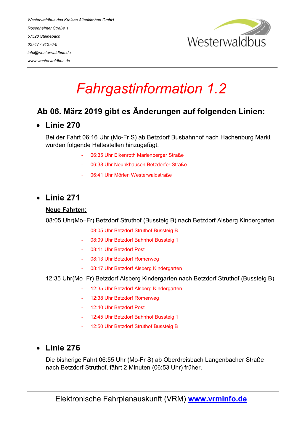 Fahrgastinformation 1.2