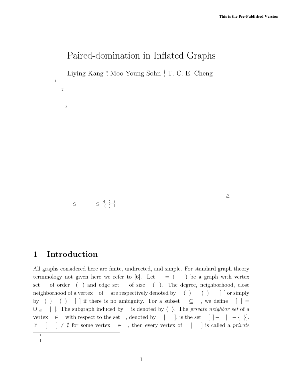 Paired-Domination in Inflated Graphs