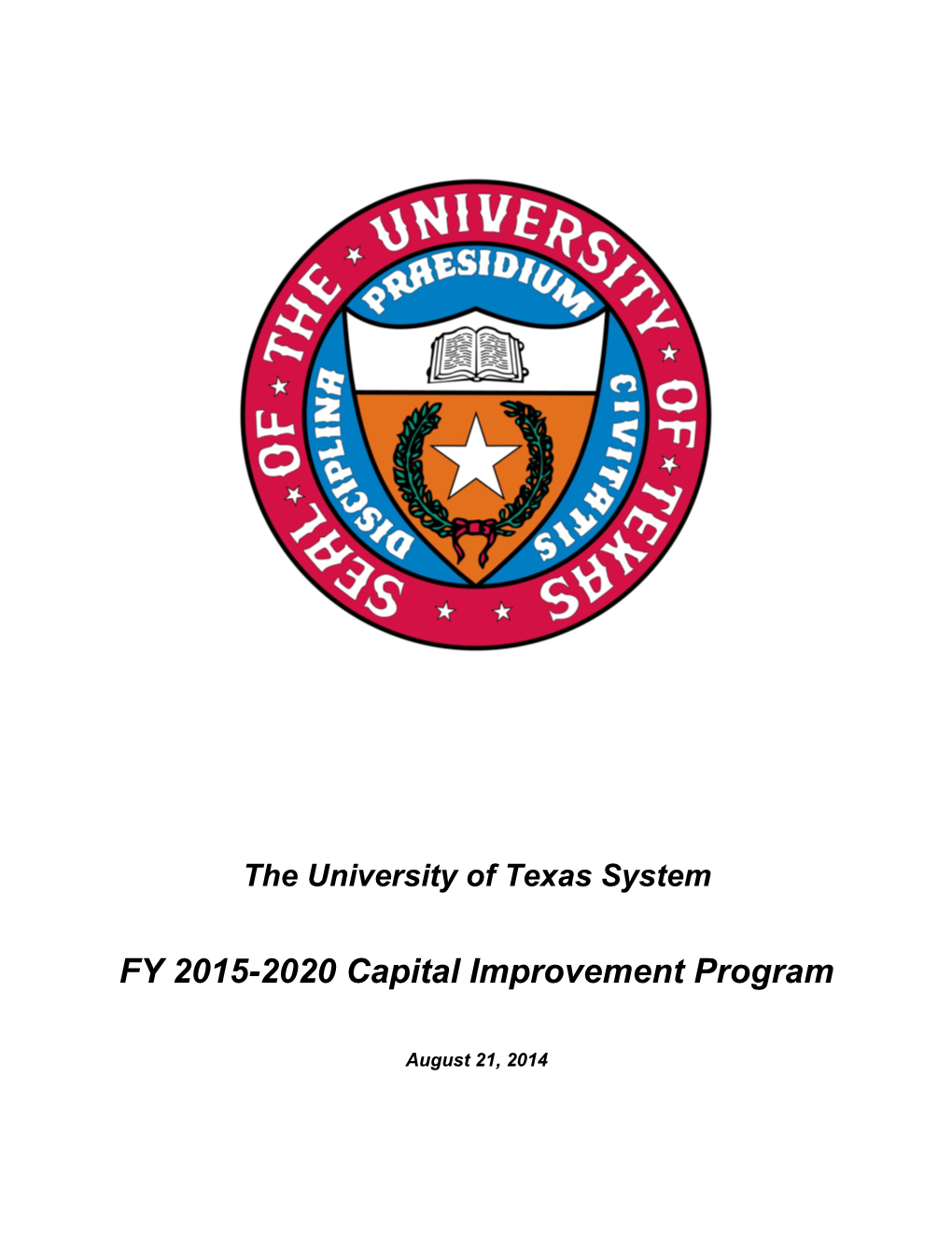 FY2015-2020 Full CIP- Approved August 2014