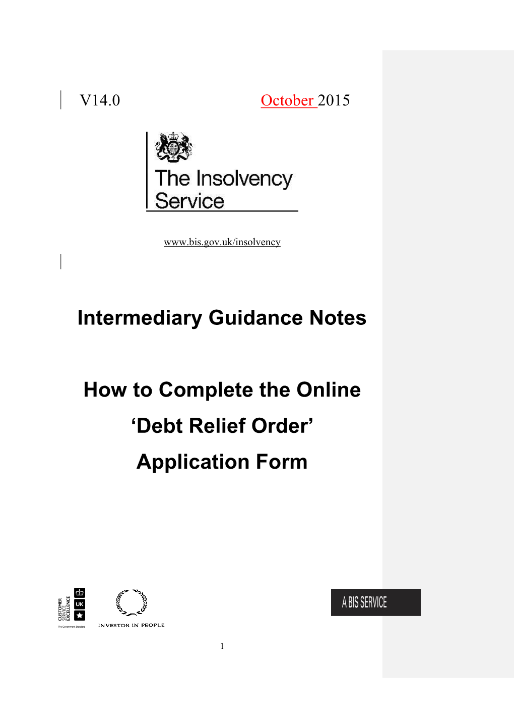 Debt Relief Order’