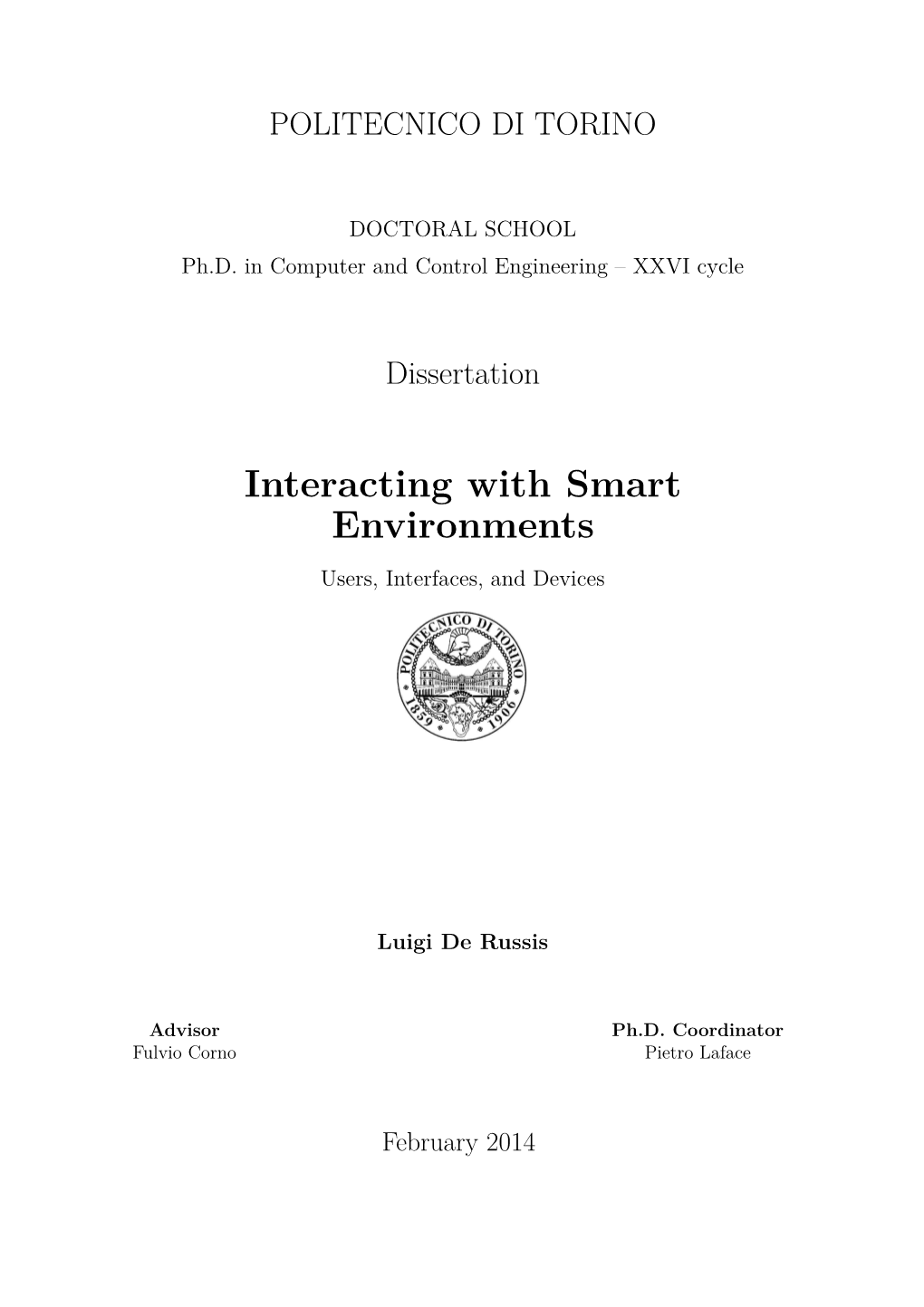 Interacting with Smart Environments