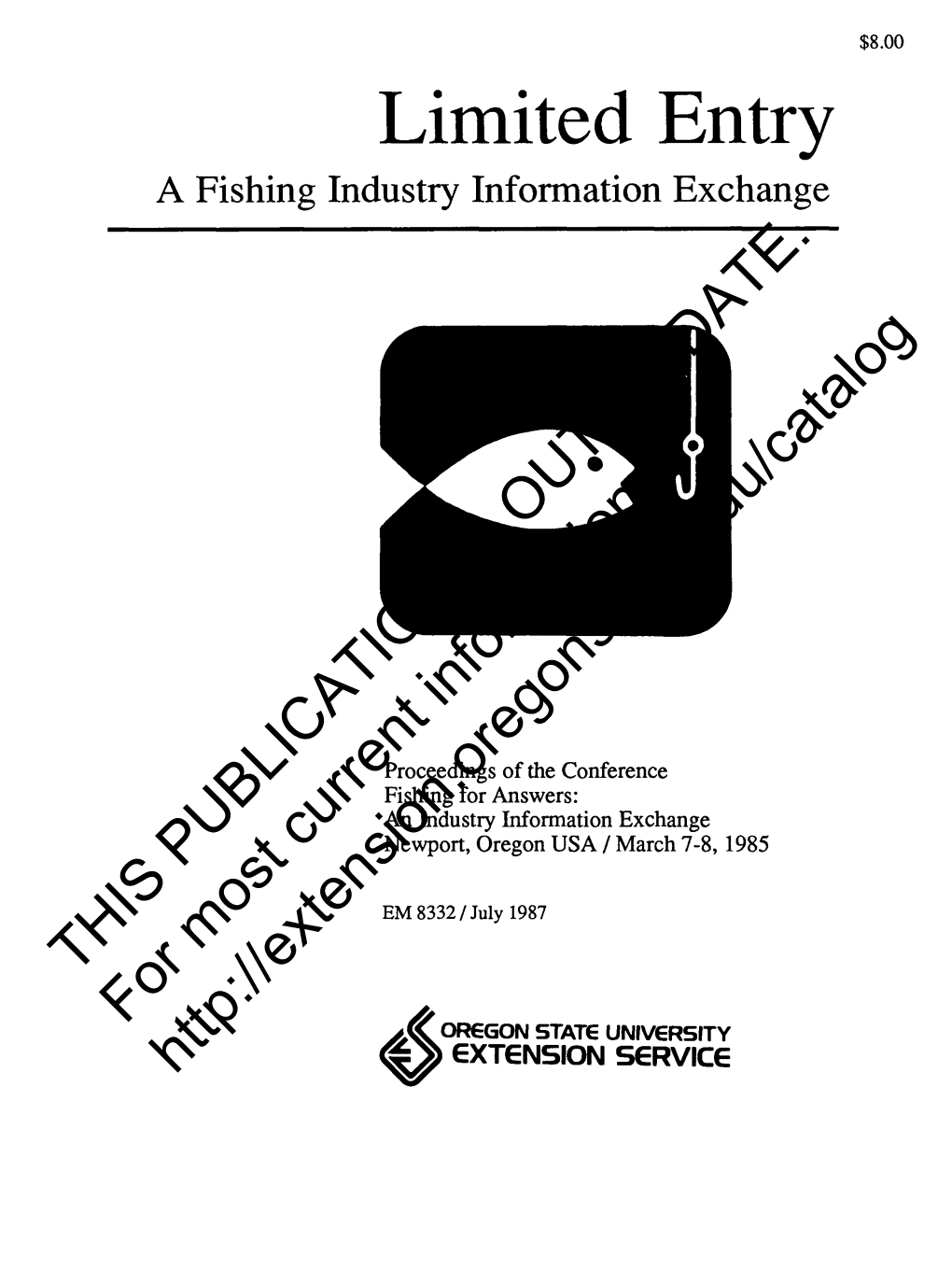 Limited Entry a Fishing Industry Information Exchange