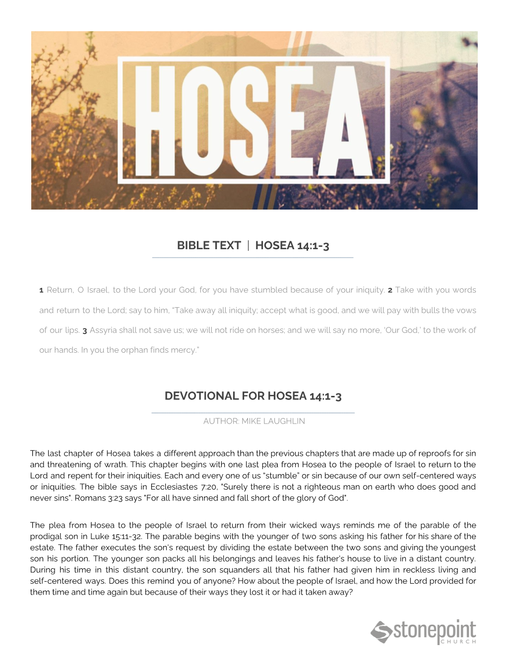 Bible Text ​ |​ Hosea 14:1-3 Devotional for Hosea 14:1-3