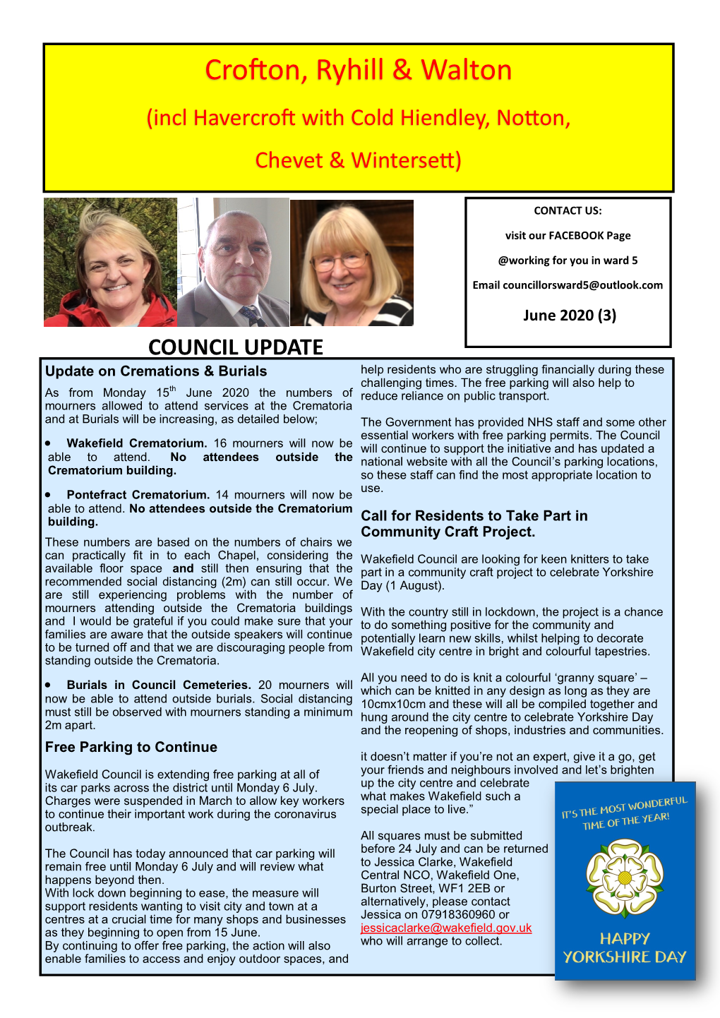 District Council Newsletter 18Th June 2020