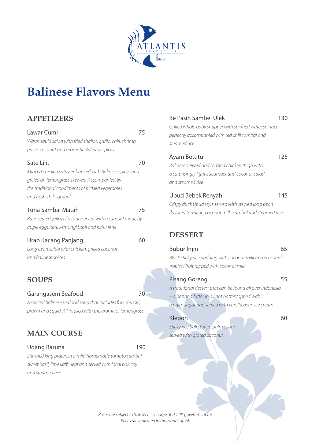 Aotb Balinese Flavor Menu 2020 A4