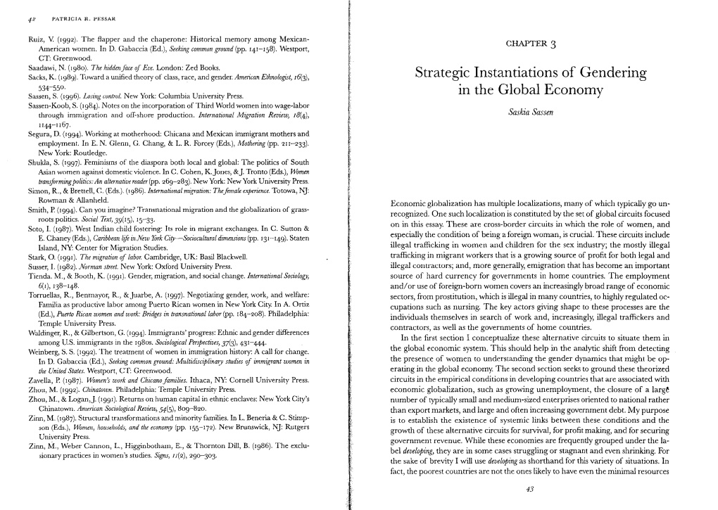 Strategic Instantiations of Gendering in the Global Economy