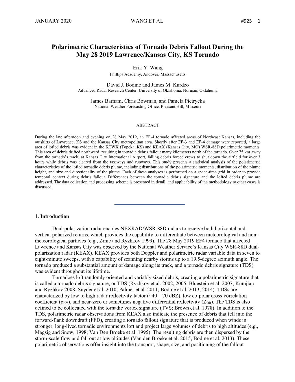 Polarimetric Characteristics of Tornado Debris Fallout During the May 28 2019 Lawrence/Kansas City, KS Tornado