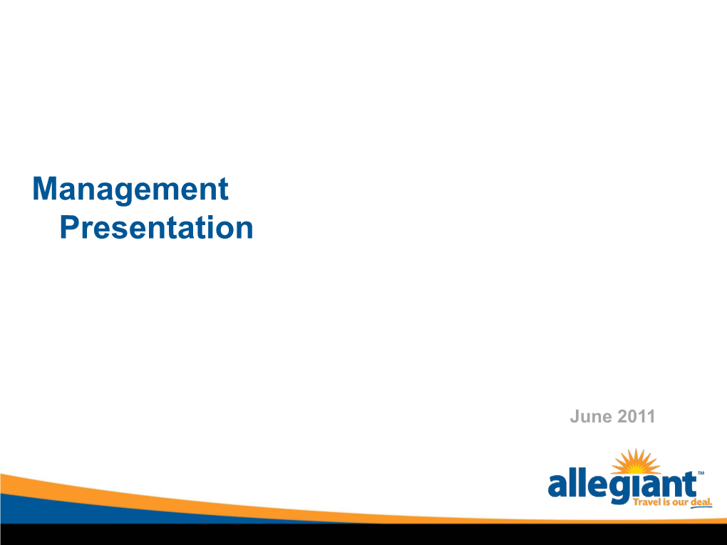 Management Presentation