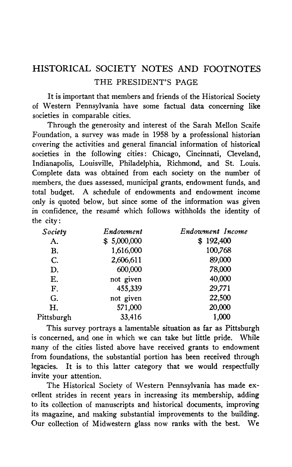 Historical Society Notes and Footnotes