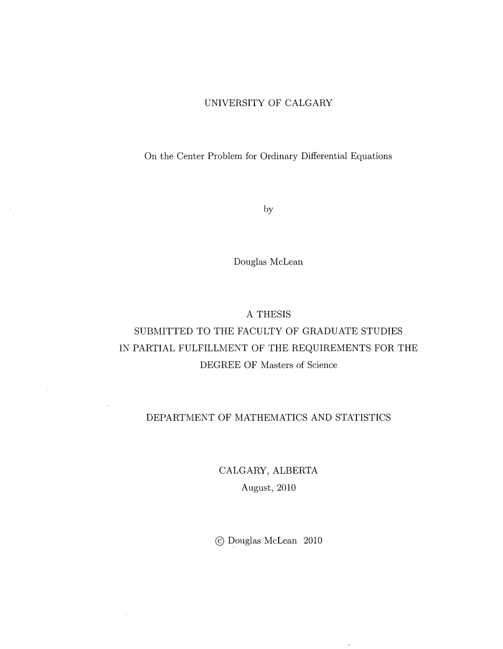 On the Center Problem for Ordinary Differential Equations