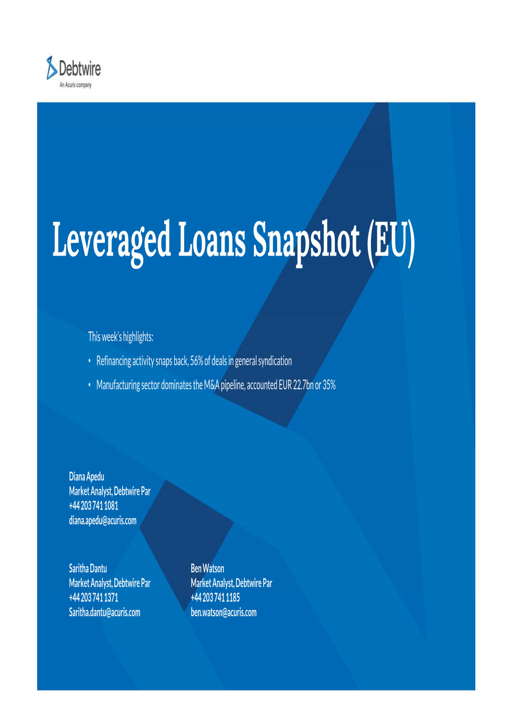 Leveraged Loans Snapshot (EU)