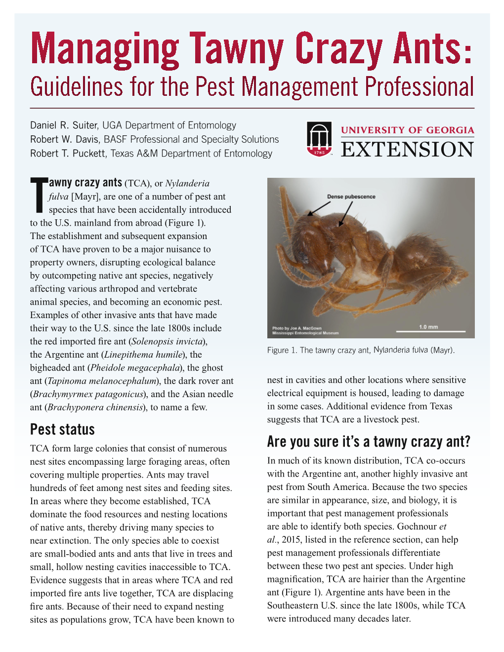 Guidelines for the Pest Management Professional