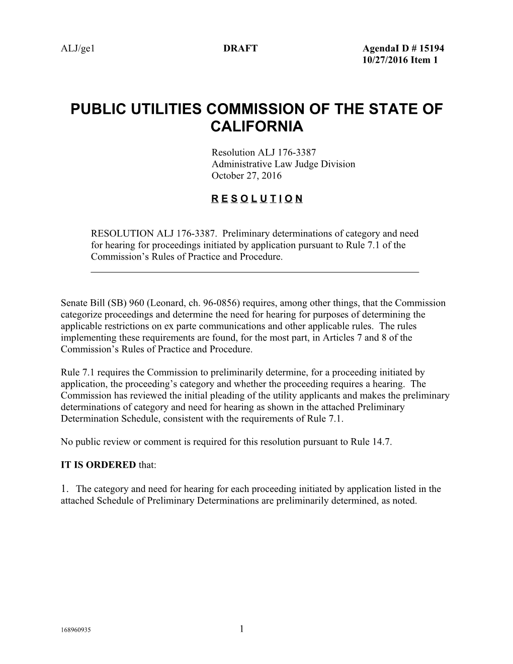 Public Utilities Commission of the State of California s19