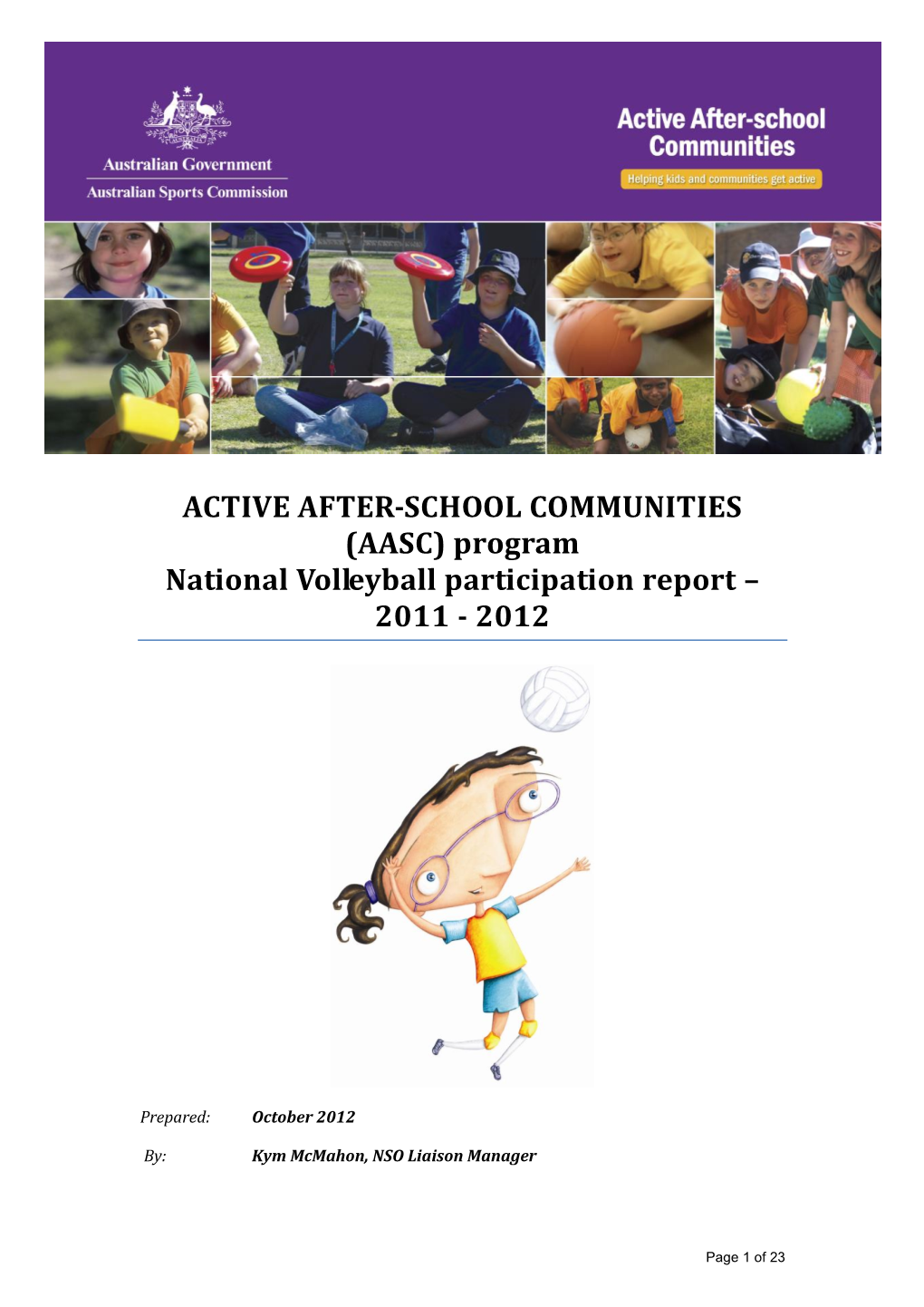 Volleyball Participation Report – 2011 - 2012