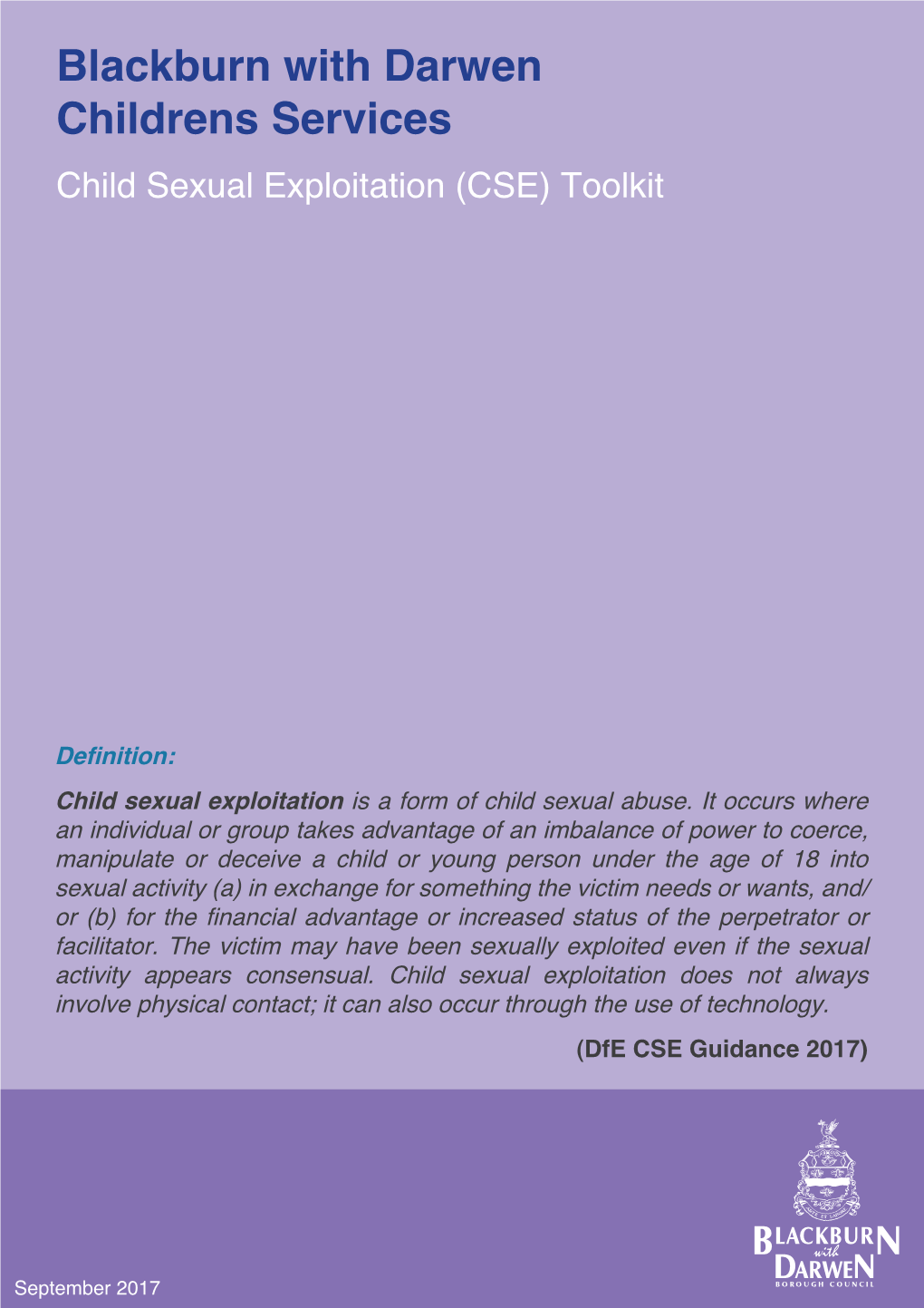 Child Sexual Exploitation (CSE) Toolkit